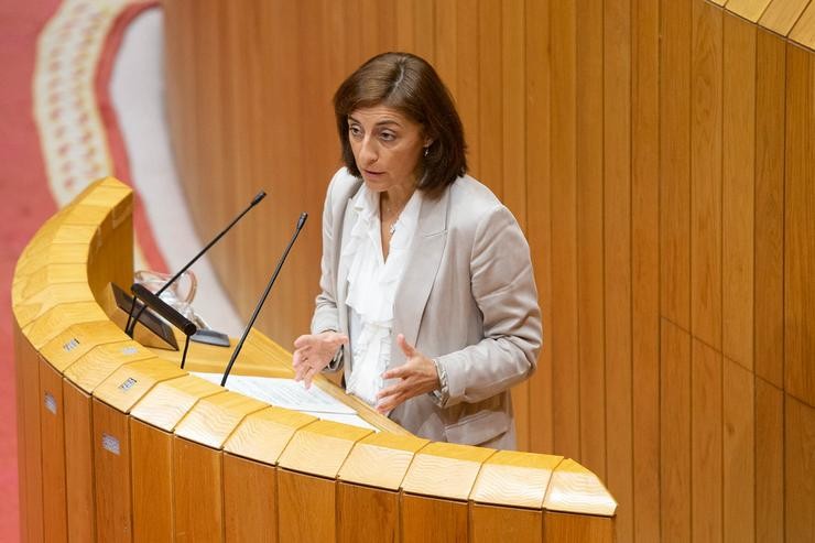 A conselleira de Medio Ambiente, Territorio e Vivenda, Anxos Vázquez, comparece no Parlamento de Galicia.. XUNTA 