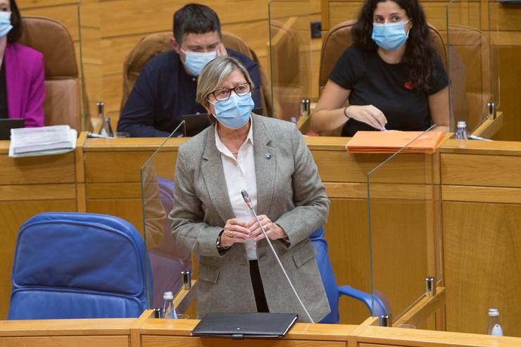 A conselleira do Mar, Rosa Quintana, intervén no Parlamento de Galicia. XUNTA/XOÁN CRESPO / Europa Press