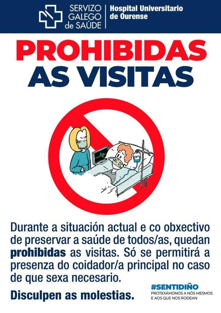 Prohibidas as visitas na área de hospitalización de Ourense pola Covid-19.. ÁREA SANITARIA DE OURENSE 