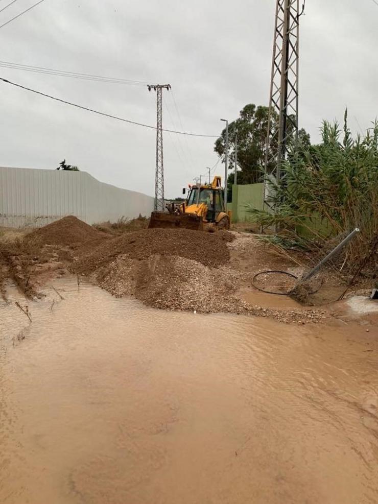 TRABALLOS, AUGA, CHOIVAS, PERDAS, DANA EN SAN JAVIER. CONCELLO DE SAN JAVIER - Arquivo 