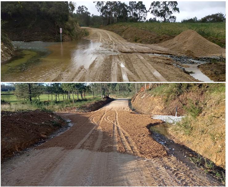 Esta é a entrada de Galería Carballeira, en Varilongo, Santa Comba,  o luns e abaixo o mércores tralas obras de canalización Esta é a entrada de Galería Carballeira, en Varilongo, Santa Comba, o luns e abaixo o mércores tralas obras de canalización 