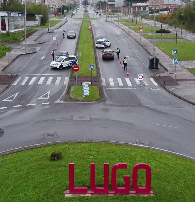Control da Policía Local de Lugo debido ao peche perimetral pola covid-19.. POLICÍA LOCAL DE LUGO