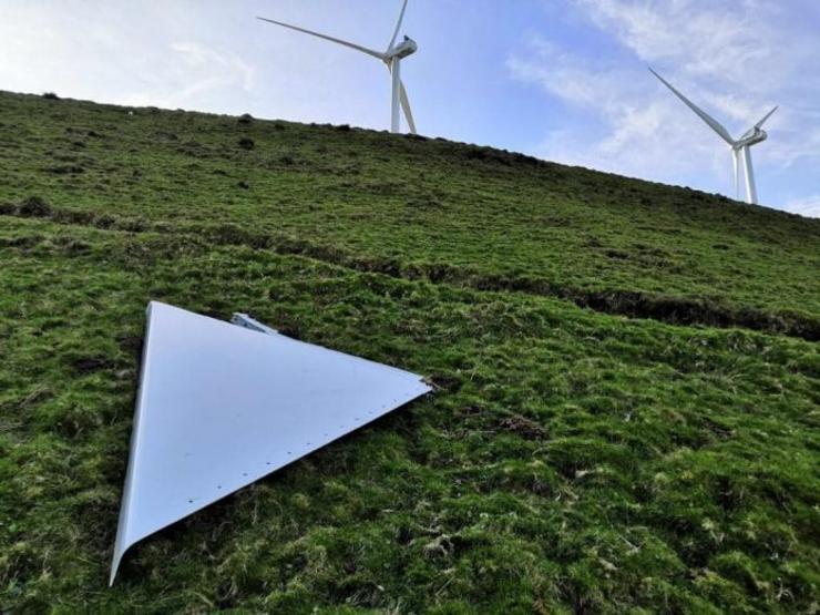 Peza caída nun parque eólico. EN MAREA / Europa Press