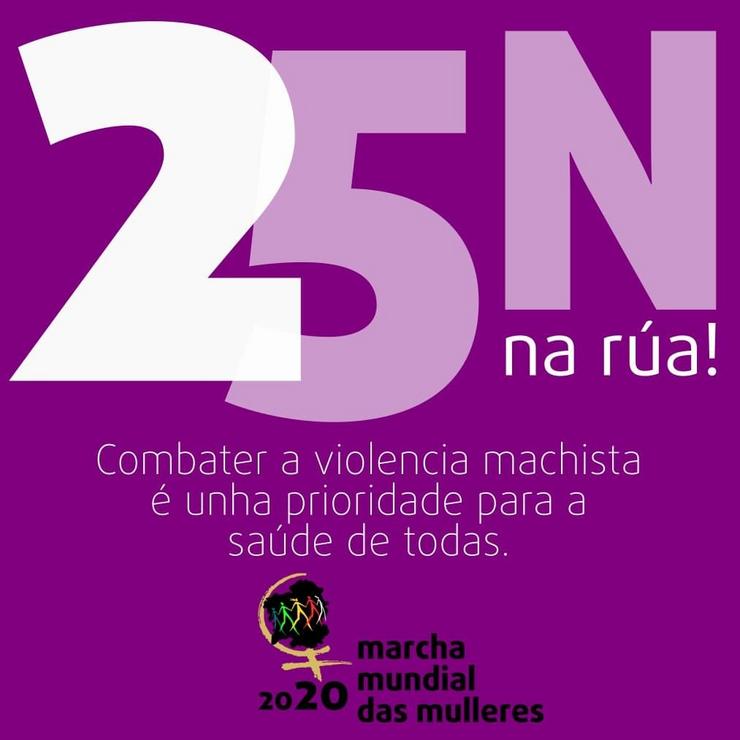 Cartel promocional das movilizacioenes convocadas pola Marcha Mundial dás Mulleres. MARCHA MUNDIAL DÁS MULLERES 