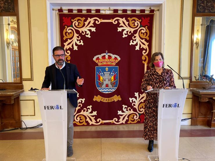 Rolda de prensa no Concello de Ferrol. 