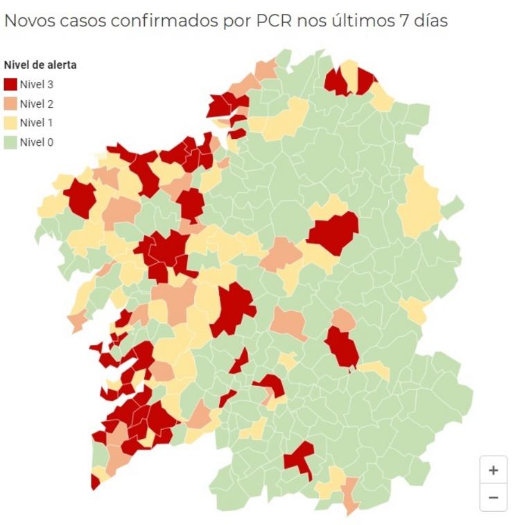 Imaxe do mapa correspondente ao 5 de novembro de 2020. CAPTURA/EUROPA PRESS / Europa Press