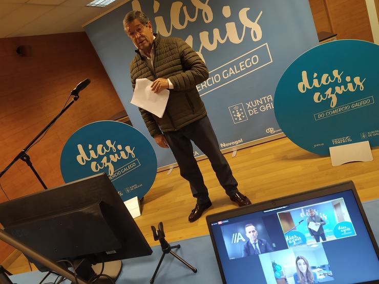 Presentación da campaña 'Días azuis' do comercio galego. FEDERACIÓN COMERCIO 