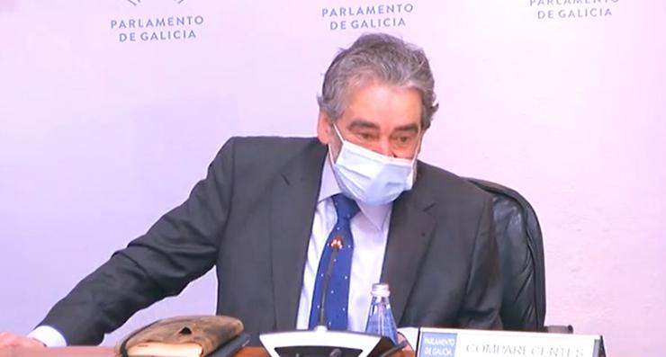 O conselleiro maior de Contas, José Antonio Redondo, no Parlamento. CAPTURA 