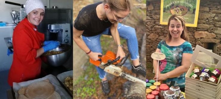 Lourdes Pombo de Torta de Sarria, Verónica Núñez de Caurelor e Lucía Seoane de Artesanía do Caurel, tres emprendedoras da Galicia rural / XdL