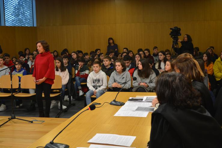 Recreación dun xuízo por un caso de acoso escolar en Ourense.