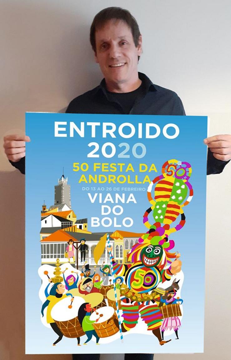 Jaume Gubianas, gañador cartel 2020. Foto: Concello de Viana.
