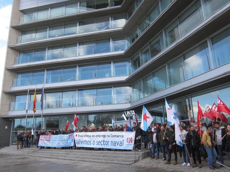 A manifestación concluíu ante a Delegación Territorial da Xunta en Vigo / Europa Press