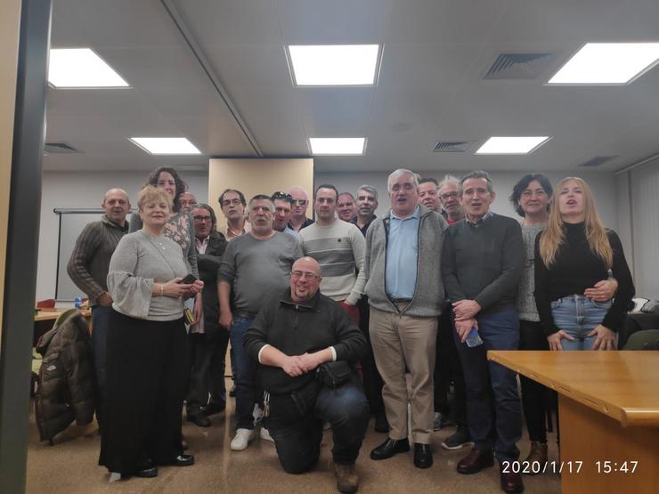 Traballadores do ONCE protestan nun peche na delegación da Coruña.. CC.OO. 