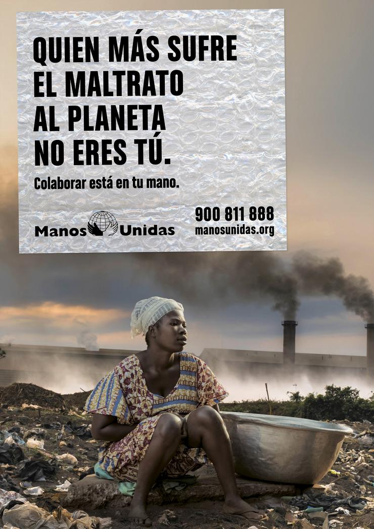 Cartel da campaña 'Quen máis sofre os malos tratos ao planeta non es ti'. CONCELLO DE PONTEVEDRA - Arquivo 