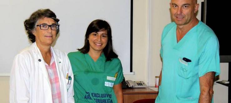 A doutora Guillermina Agulla, á esquerda 