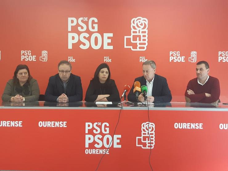 Rolda de prensa do PSOE de Ourense. / Europa Press