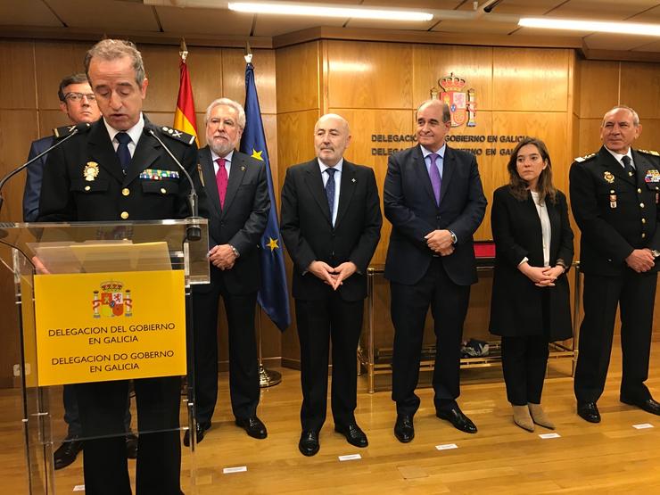 O novo xefe superior de Policía de Galicia, José Luís Balseiro, toma posesión do seu cargo nun acto coa presenza, entre outras autoridades, do director xeral da Policía, Francisco Pardo, e o delegado do Goberno, Javier Losada. DELEGACIÓN DO GOBERNO 