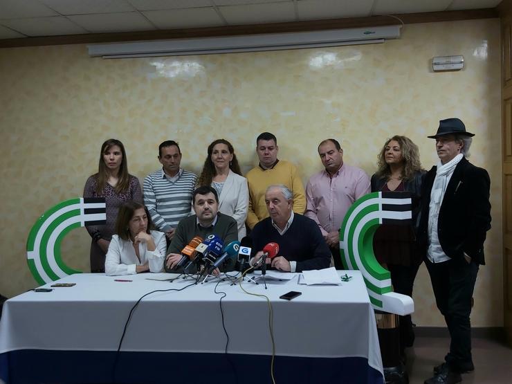 Rolda de prensa de Espazo Común en Ourense. / Europa Press