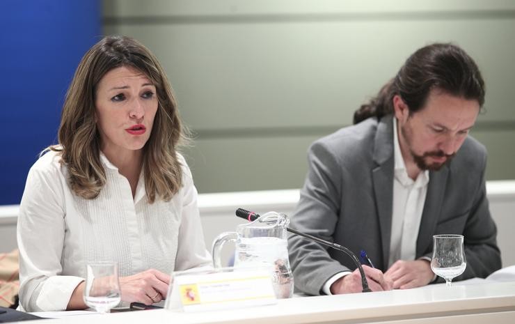 Yolanda Díaz e Pablo Iglesias 
