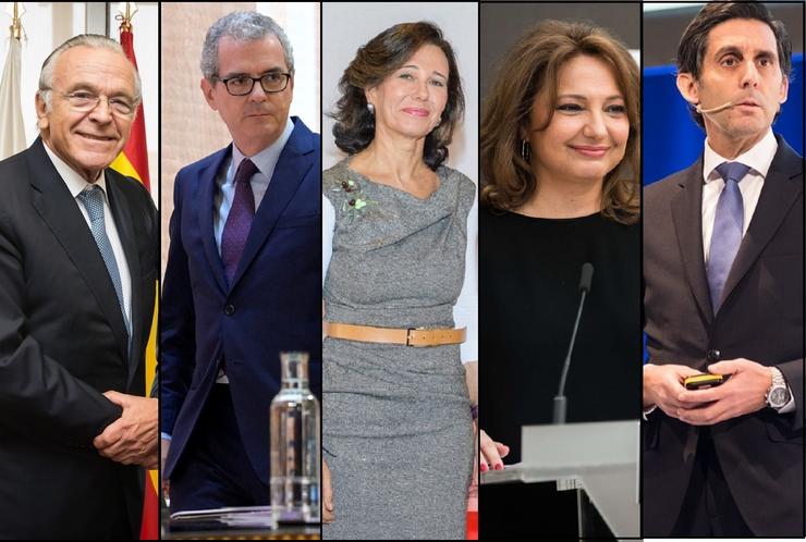 Isidre Fainé, Pablo Illa, Ana Botín, Marta Álvarez e José María Álvarez-Pallete, o cinco líderes empresariais de España, segundo Advice Strategic Consultants 