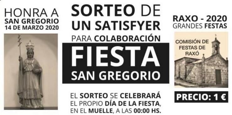 Cartel do sorteo dun Satisfyer para as festas de Raxó.