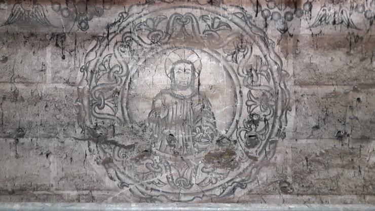 Pinturas murais localizadas no mosteiro de San Vicente do Piñeiro. MINISTERIO DE CULTURA / Europa Press