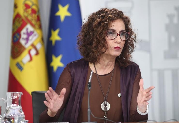 A ministra de Facenda e Portavoz do Goberno, María Jesús Montero, durante unha rolda de prensa posterior ao Consello de Ministros.. Eduardo Parra - Europa Press 