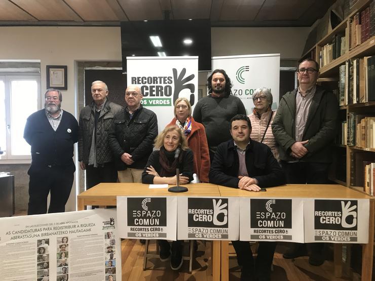 Presentación da coalición Recortes Cero, Espazo Común, Vos Verdes en Santiago de Compostela / Europa Press