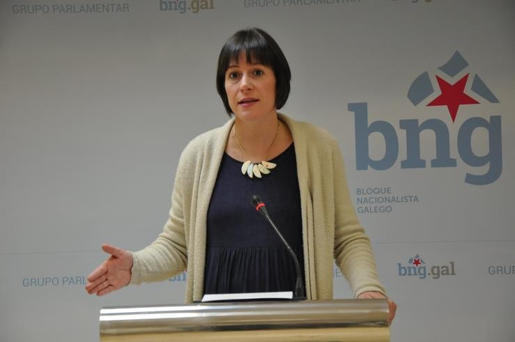 A portavoz nacional do BNG, Ana Pontón, en rolda de prensa.. BNG - Arquivo