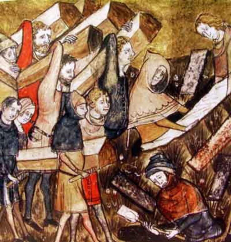 Cadro sobre a peste negra, unha pandemia que afectou ao mundo medieval / Wikipedia