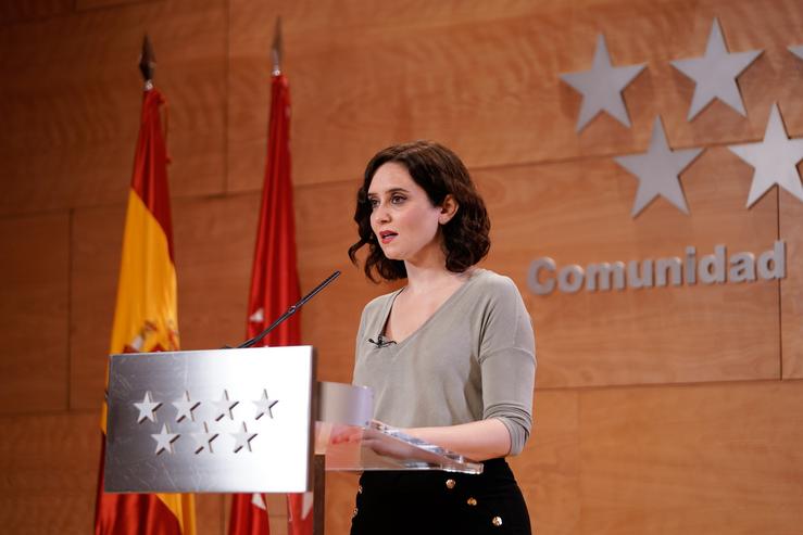 Presidenta da Comunidade de Madrid, Isabel Díaz Ayuso.. COMUNIDADE DE MADRID