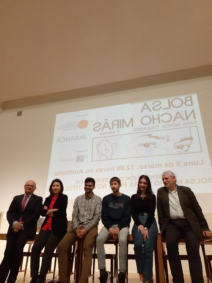 Presentación do V edición dos premios 'Nacho Mirás' este luns na Facultade de Comunicación da Universidade de Santiago.. EUROPAPRESS 