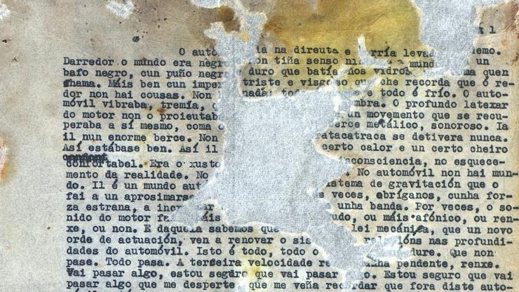 Fragmento da obra orixinal mecanografiada polo autor galego. UNIVERSIDADE DE VIGO / Europa Press
