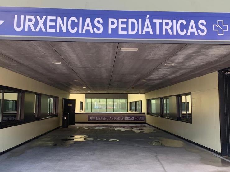 Acceso á nova área de Urxencias Pediátricas do Hospital Álvaro Cunqueiro de Vigo, habilitada con motivo da crise do coronavirus / SERGAS - Arquivo