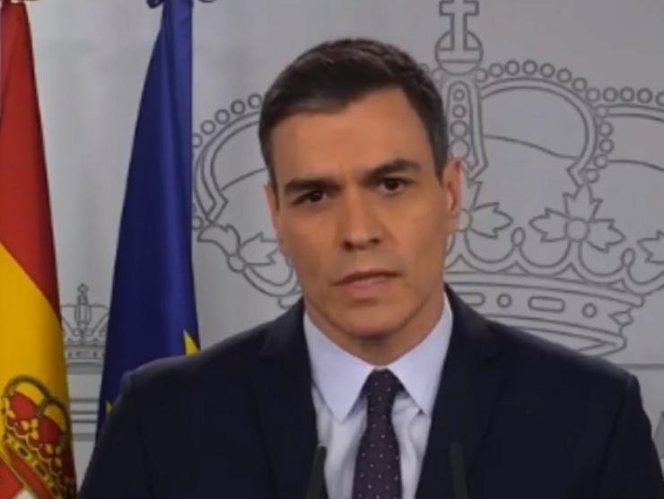 Rolda de prensa de Pedro Sánchez tras o Consello de Ministros. MONCLOA