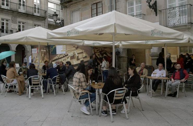 Terrazas cheas en Vigo  