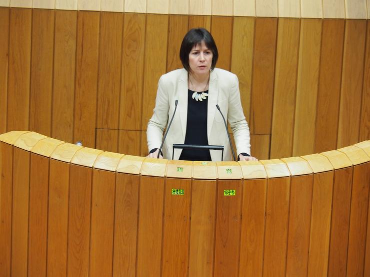 Ana Pontón no Pleno do Parlamento 