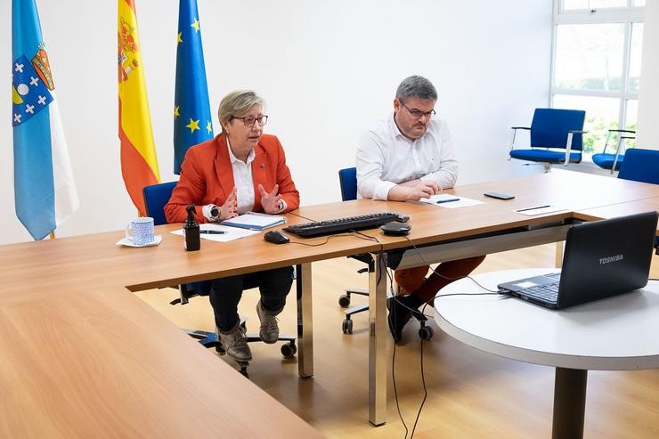 A conselleira do Mar, Rosa Quintana, reúnese de forma telemática con representantes do sector pesqueiro coruñés / Europa Press