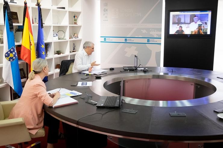 O conselleiro de Economía, Francisco Conde, na reunión do Diálogo Social con sindicatos e patronal. XOÁN CRESPO / XUNTA / Europa Press