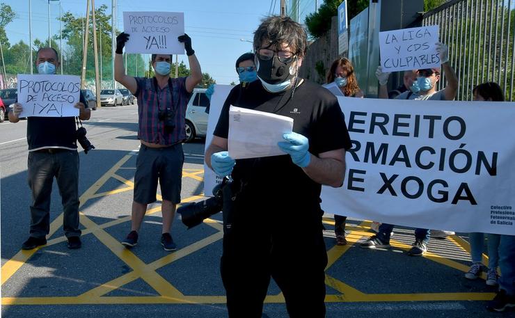 Protesta dos fotoxornalistas e fotógrafos en Balaídos / c Miguel Núñez