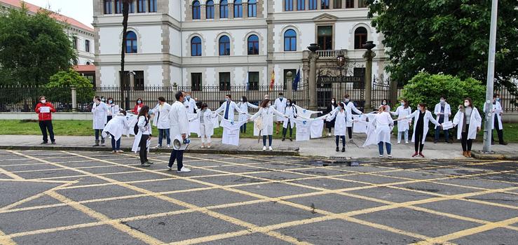 Concentración de sanitarios en Santiago / sanitarios