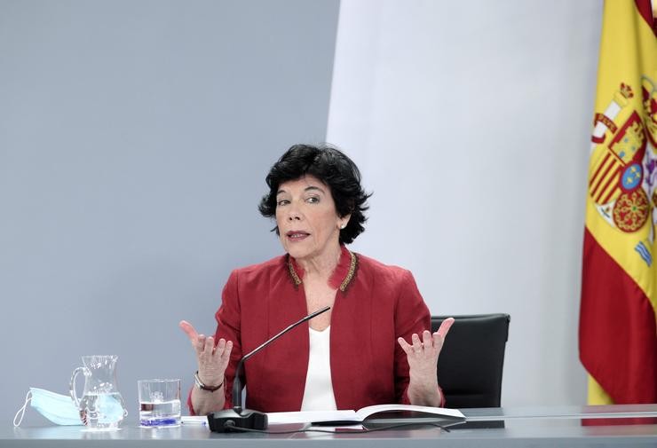 A ministra de Educación e Formación Profesional, Isabel Celaá,  16 de xuño de 2020.. EUROPA PRESS/E. Parra. POOL - Europa Press