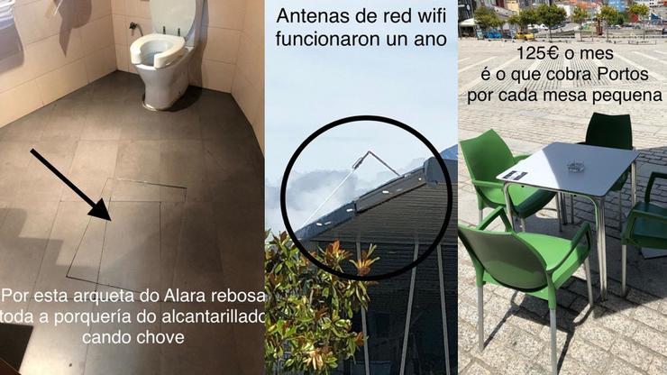 Así son as instalacións de Portos de Galicia en Fisterra polas que cobra taxas de 125 euros ao mes para instalar terrazas / QPC