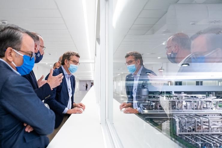 O presidente da Xunta, Alberto Núñez Feijóo, visita a planta de Inleit Ingredients SLU, en Curtis (A Coruña).. XUNTA