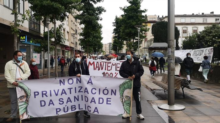 Protesta contra a privatización en sanidade. / Europa Press