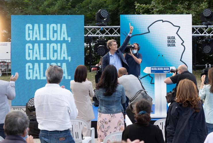 Feijóo no mitin da Coruña na xornada de peche da campaña.. PPDEG 