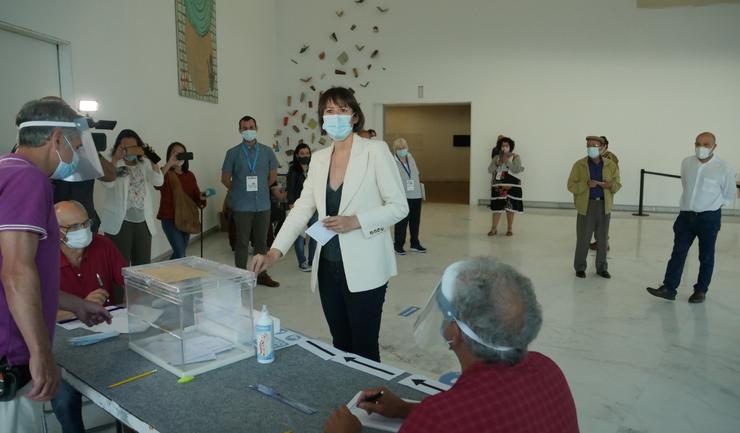 Ana Pontón na votación das eleccións do 12X 
