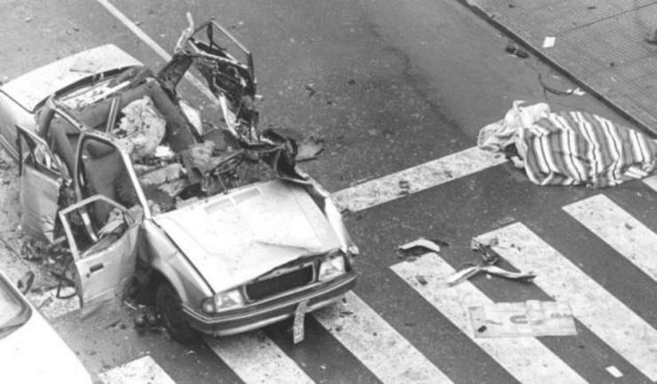 Imaxe do atentado contra Luciano Cortizo en León, 1995