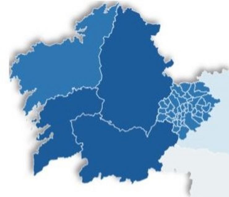 Mapa hipotético de Galicia co Bierzo