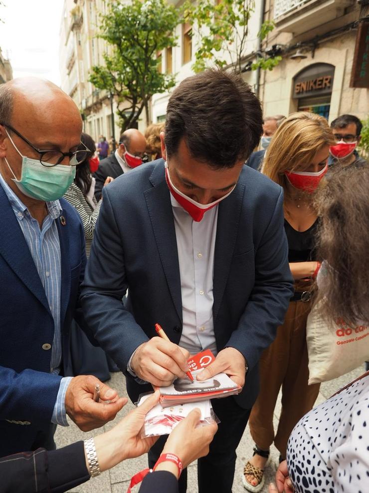 O candidato do PSdeG á Presidencia da Xunta, Gonzalo Caballero, no acto en Ourense. PSDEG 